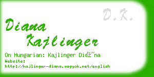 diana kajlinger business card